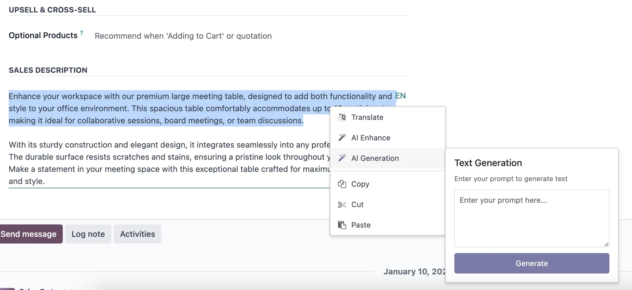 Text instantly enhanced